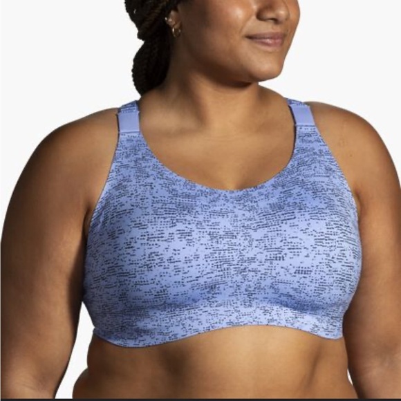 Brooks Dare Racerback Run Bra 2.0 in Blue Lavender Terrain 40E 40DD XXL or XXXL - Picture 1 of 9